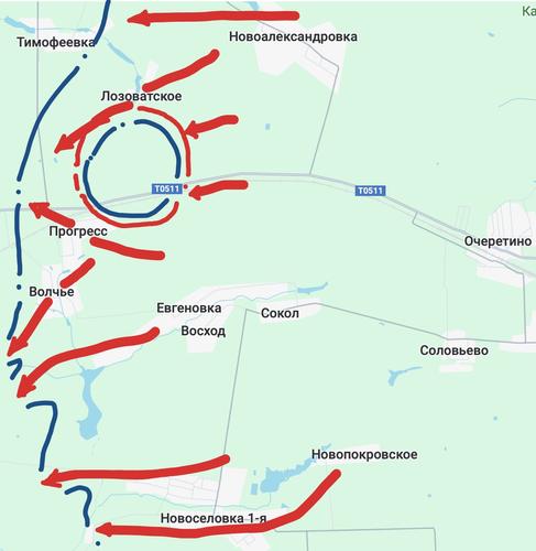 Украинские войска попали в котёл в районе Прогресса